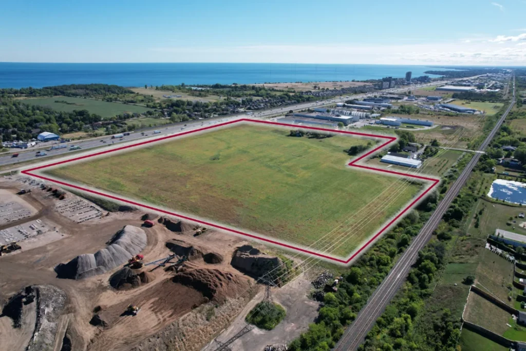 Industrial Land Birds Eye View Outline